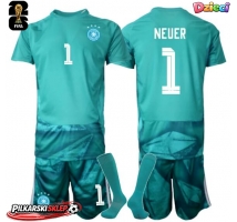Niemcy Manuel Neuer #1 Bramkarskie Koszulka Podstawowa dzieci MŚ 2026 Krótki Rękaw (+ krótkie spodenki)
